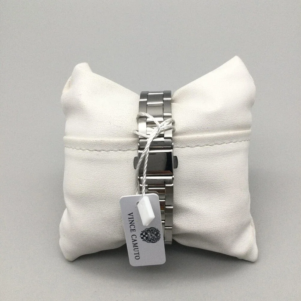 Vince Camuto Womens Watch 32mm White MOP Dial Silver Tone Stainless 7.25